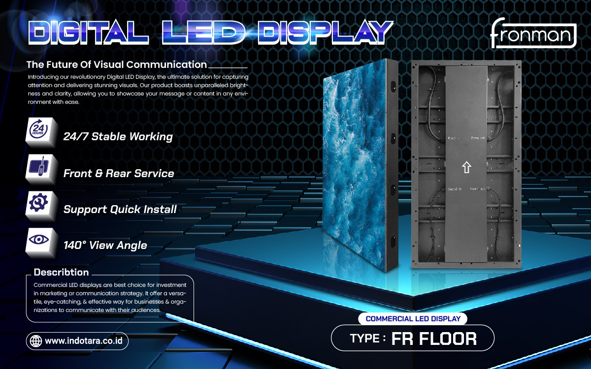 Jual Commercial LED Display, Front Sevice LED Display, Jual Digital LED Display Berkualitas